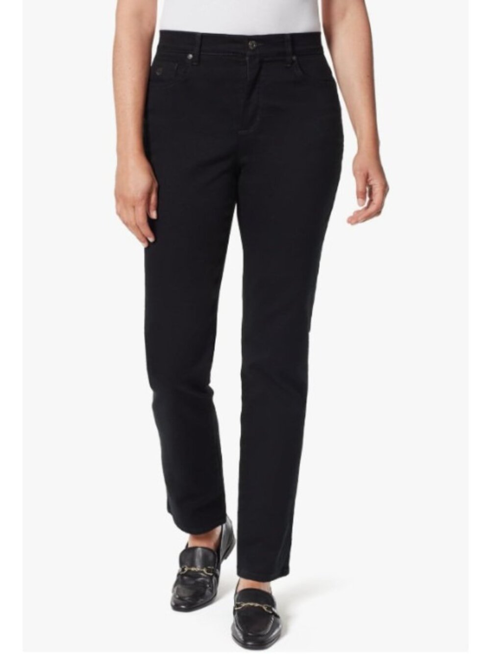Gloria Vanderbilt Amanda Slimming Jeans-Black-Size 8 Short-NWT